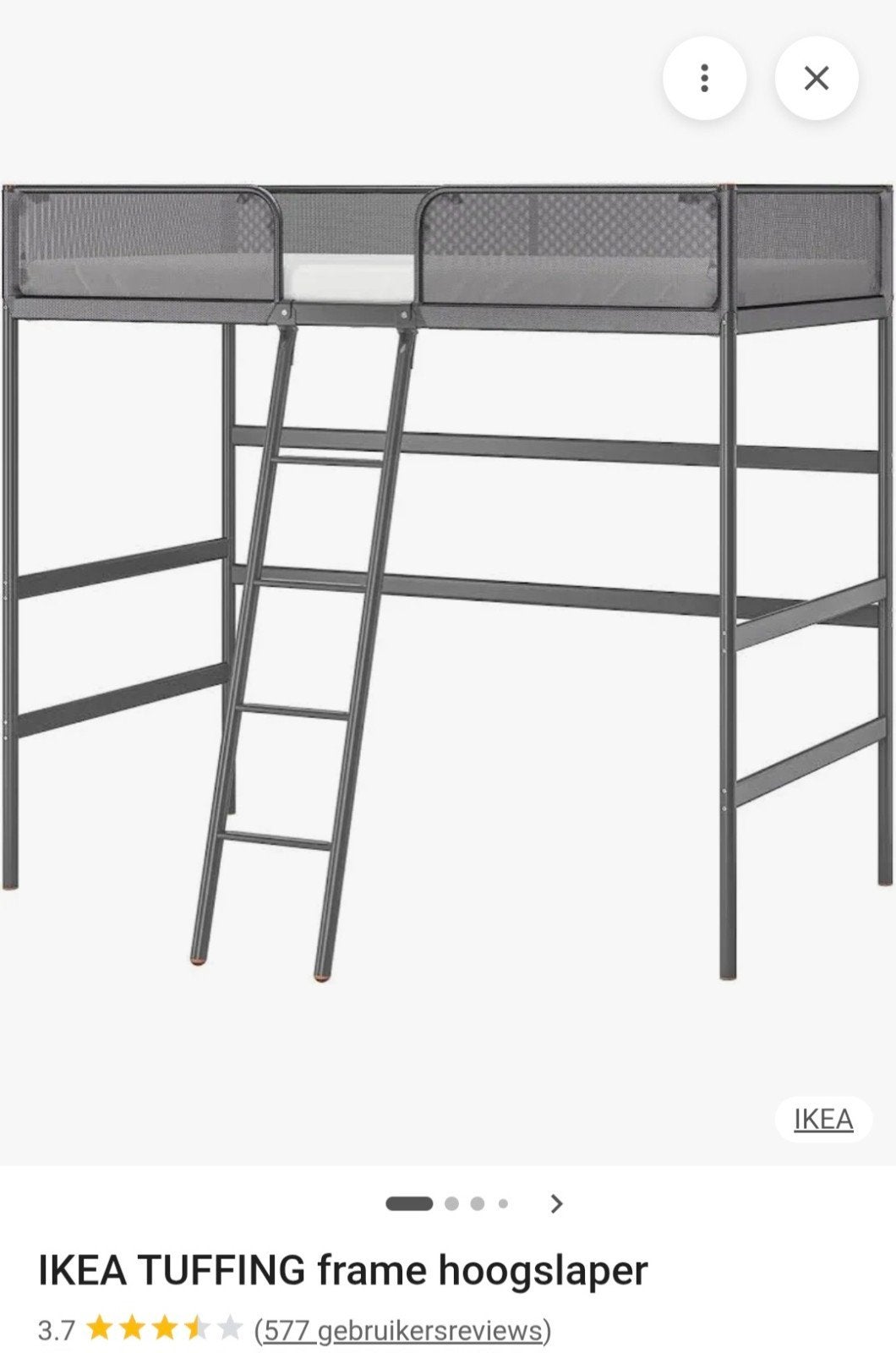 ikea hoogslaper tuffing, Huis en Inrichting, Slaapkamer | Stapelbedden en Hoogslapers, Ophalen, Eenpersoons, Zo goed als nieuw