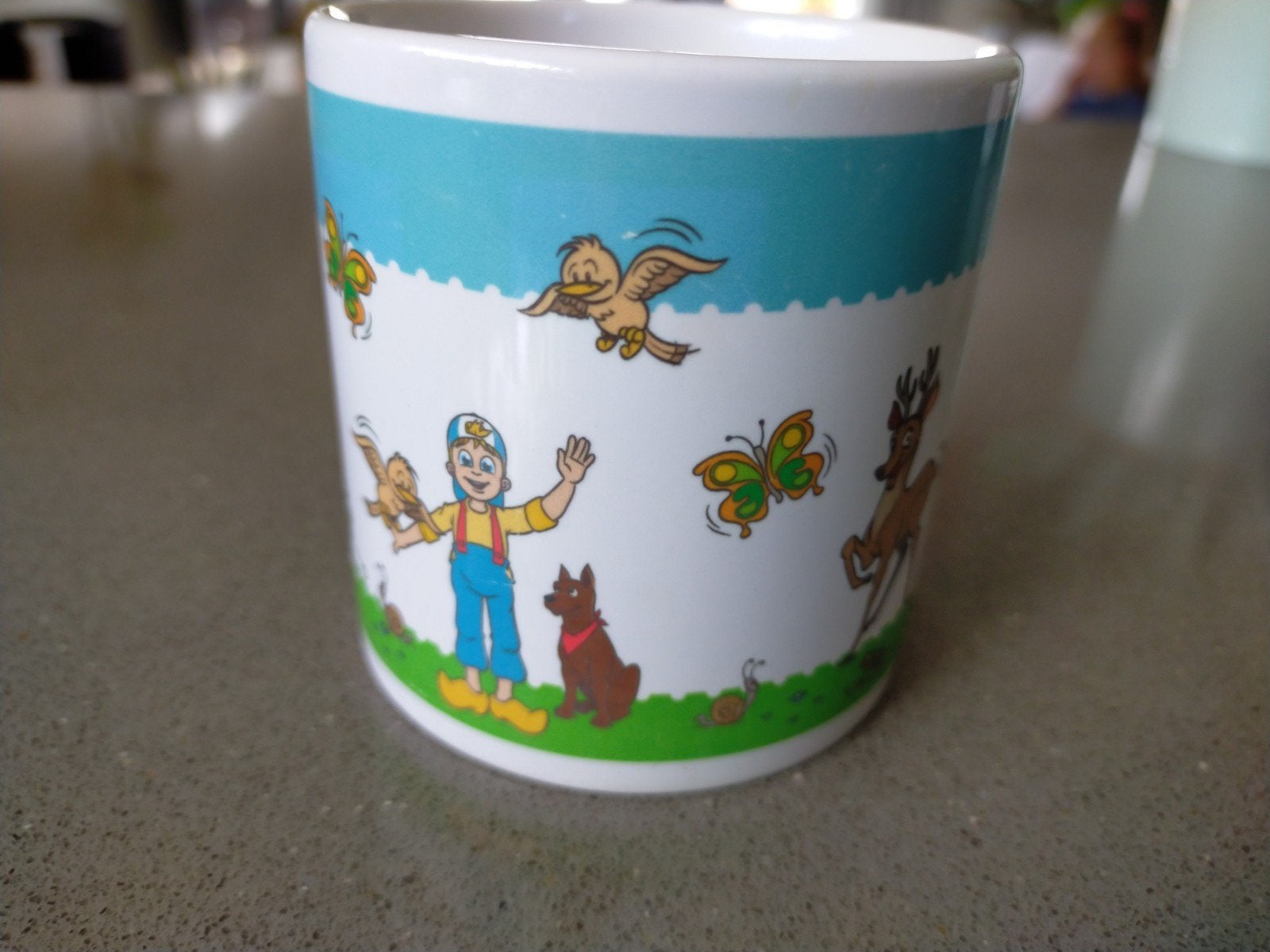 Leuke beker van Landal "Het Land van Bartje" met oor., Ophalen of Verzenden, Gebruikt, Aardewerk, Mok