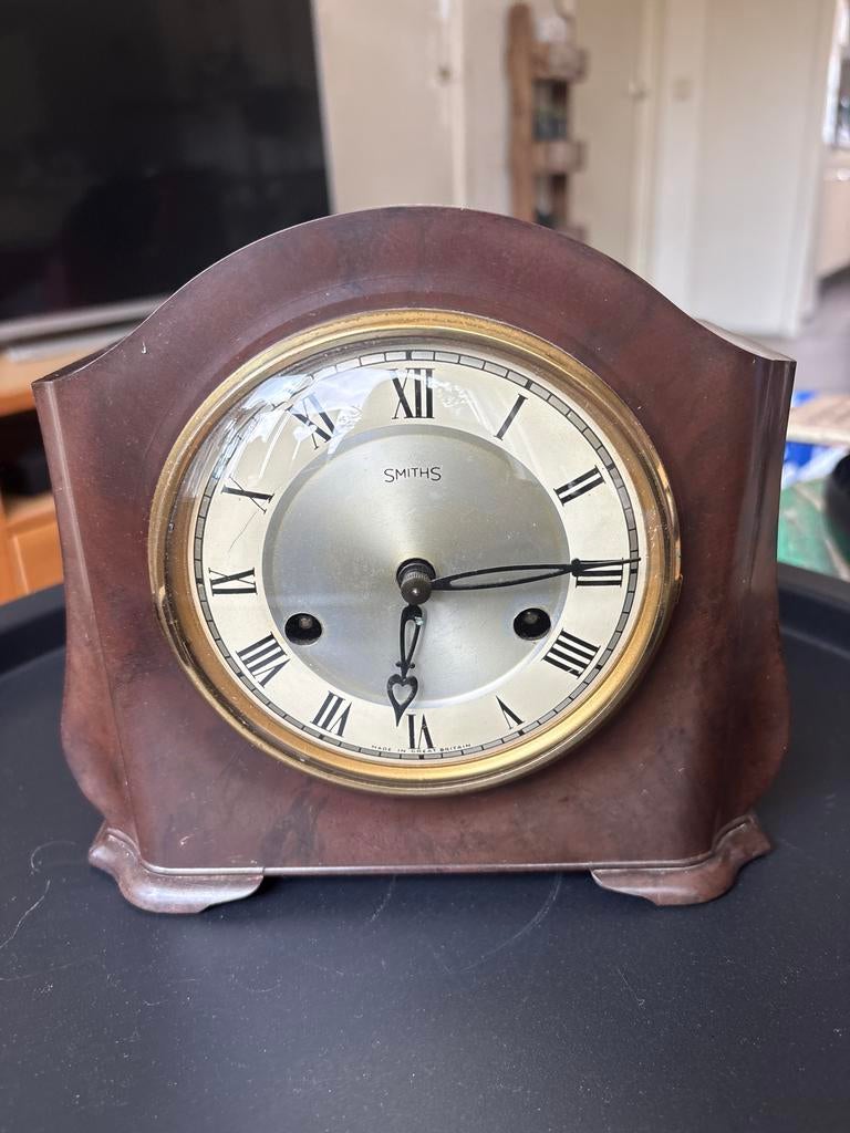 Vintage Smiths Schouwklok - Klassiek Houten Design, Ophalen
