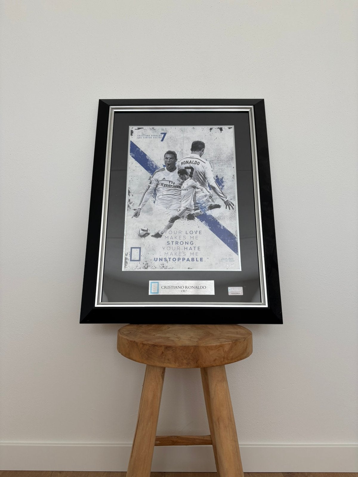 Cristiano Ronaldo ingelijste limited edition poster (5/100), Ophalen, Nieuw, Buitenlandse clubs, Poster, Plaatje of Sticker