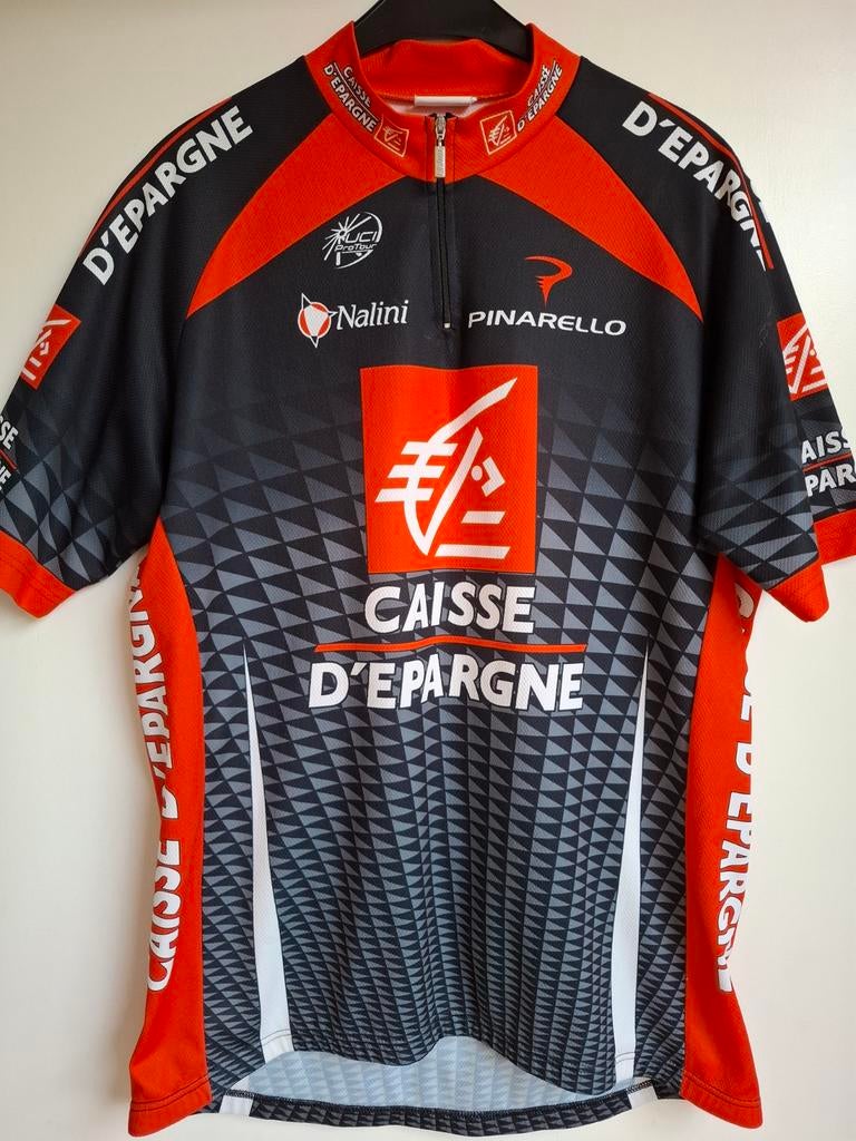 Een prachtig wielershirt van Caisse d`Epargne in maat 4., Ophalen of Verzenden, Zo goed als nieuw, Kleding