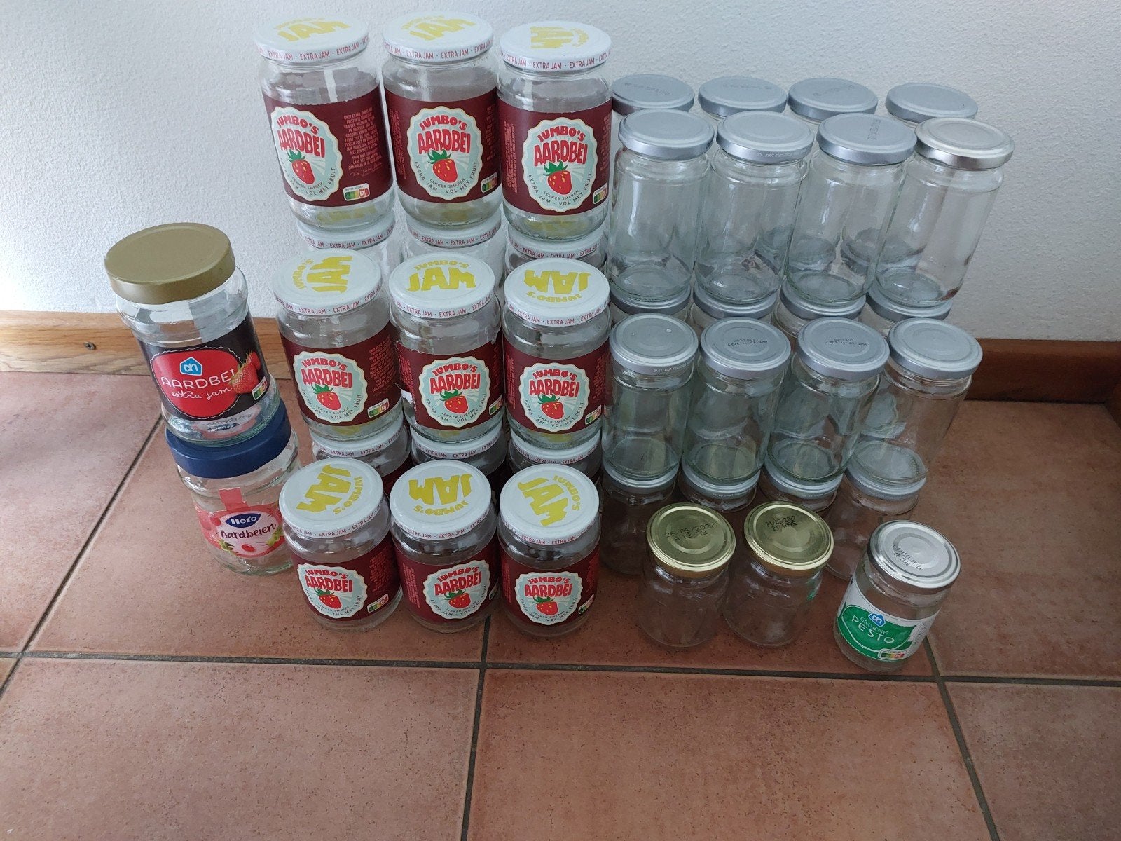 lege potjes, Ophalen of Verzenden, Zo goed als nieuw, Glas