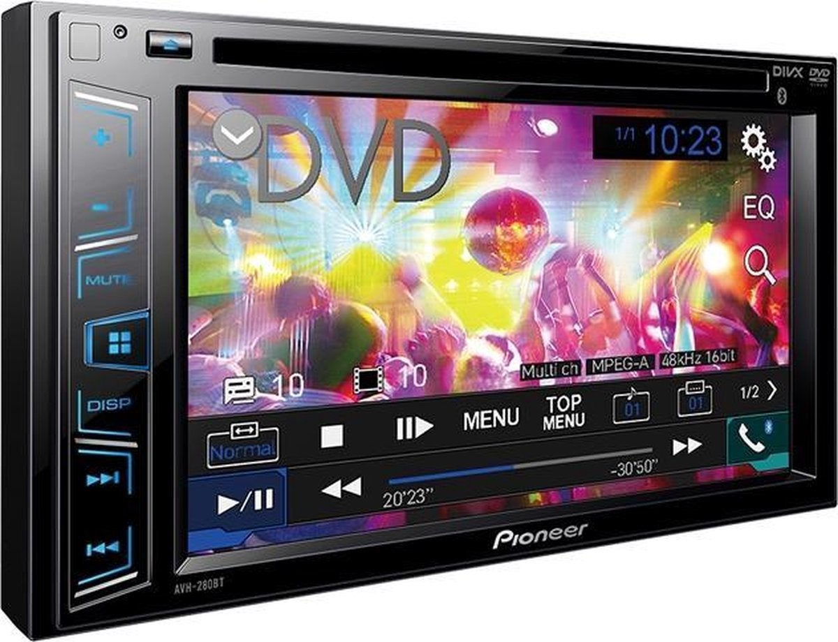 Pioneer AVH-280BT autoradio met Bluetooth&achteruitrijcamera, Ophalen of Verzenden, Zo goed als nieuw