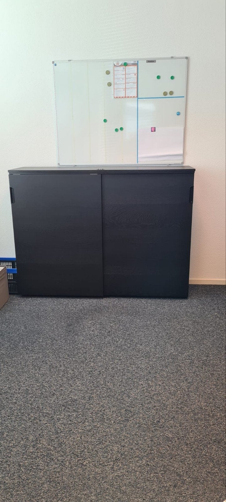 IKEA GALANT Kast met schuifdeuren, zwart, 160x120 cm, Ophalen, Zo goed als nieuw
