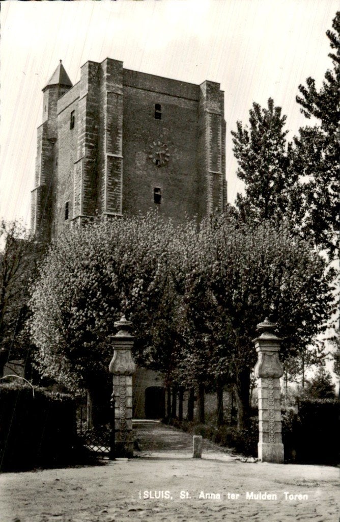 Sluis - St. Anna ter Muiden - Toren, Ophalen of Verzenden, 1940 tot 1960, Ongelopen, Zeeland