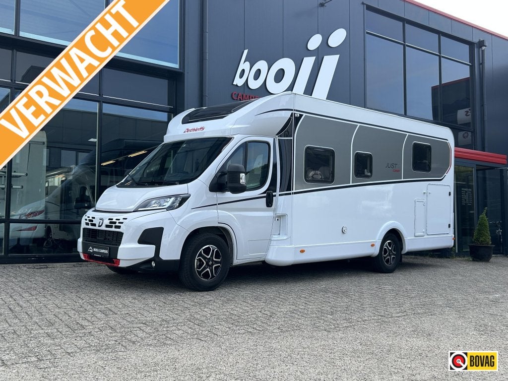 Dethleffs Just Camp T 7052 DBM + Airco, Caravans en Kamperen, Automaat, Fiat, Bedrijf, Diesel