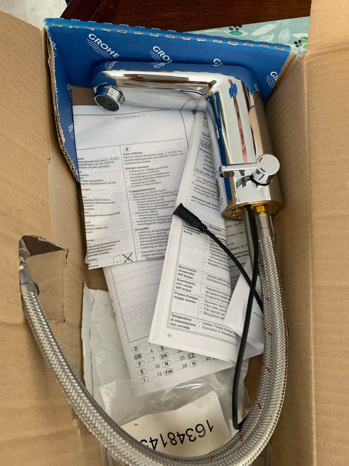 Grohe Eurosmart Cosmopolitan wastafelkraan, Ophalen, Nieuw, Chroom, Kraan