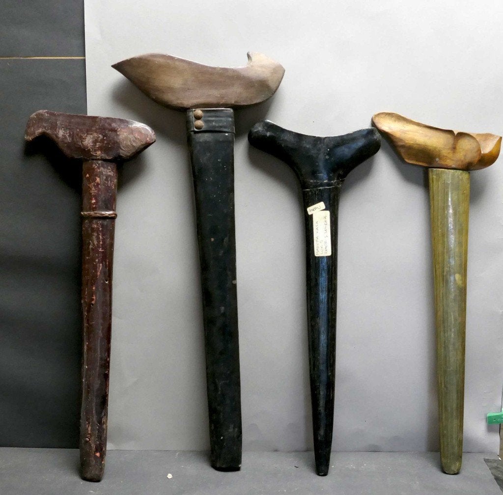 2 afwijkende Keris schedes Warangka Kris WR4 Indonesie Java, Antiek en Kunst, Ophalen of Verzenden