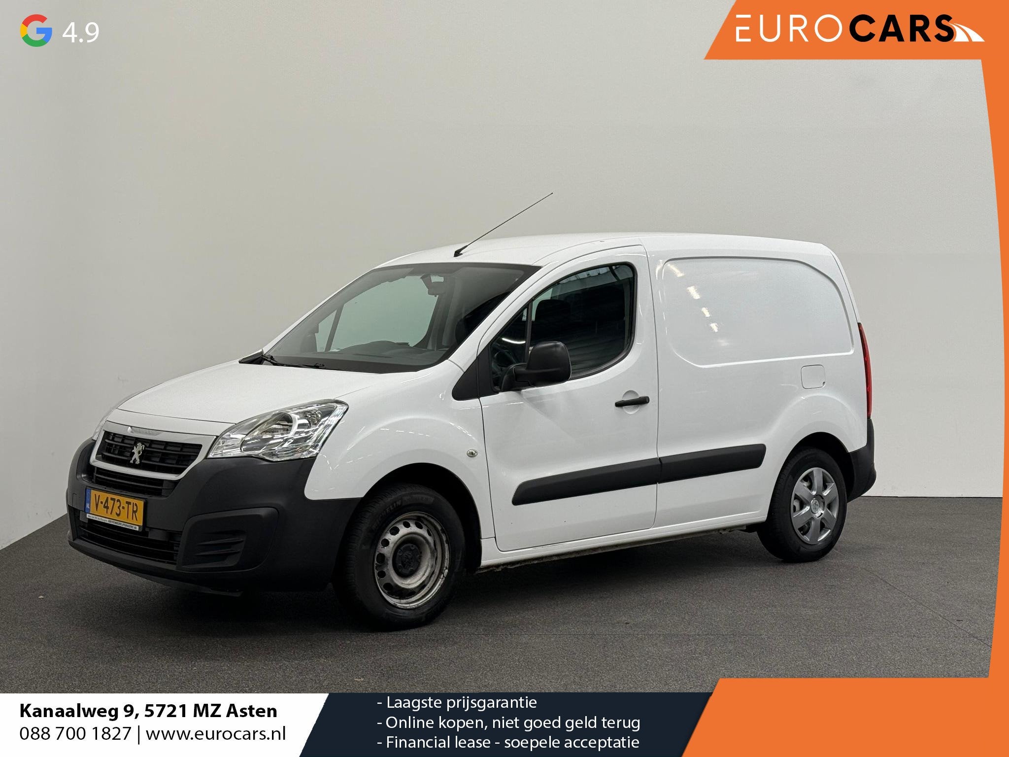 Peugeot Partner 1.6 BlueHDi 100 PK L1 Premium Airco Cruise C, Stof, Euro 6, 4 cilinders, 700 kg
