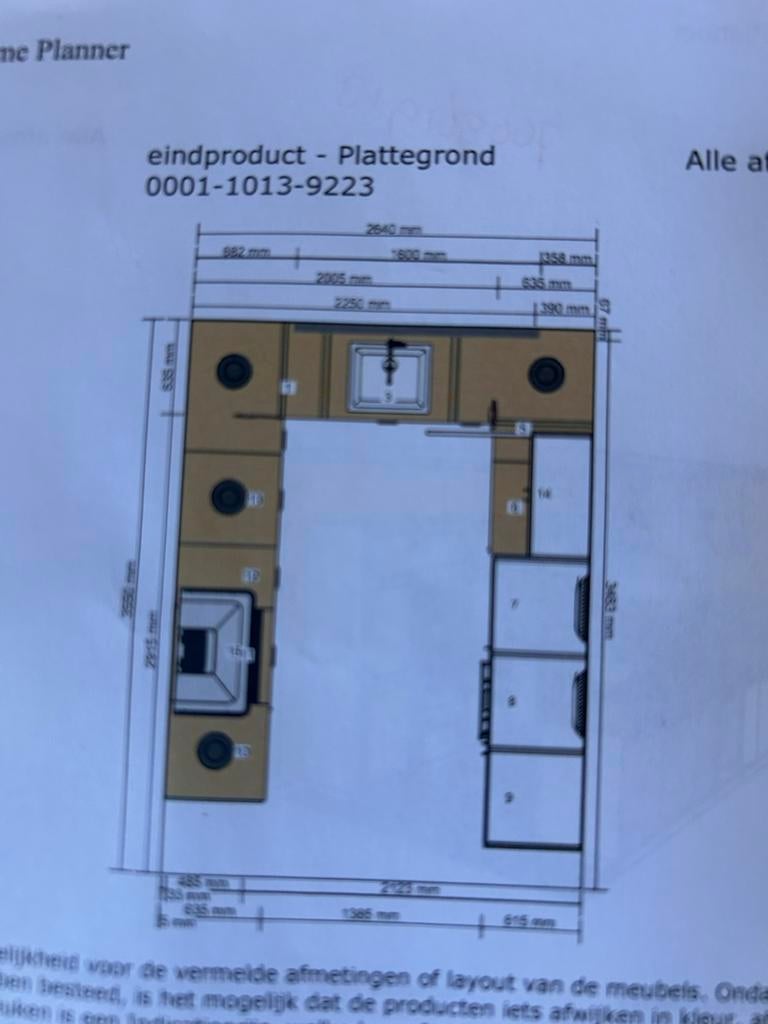 Complete U-keuken, Ophalen, Gebruikt, U-keuken, Hout