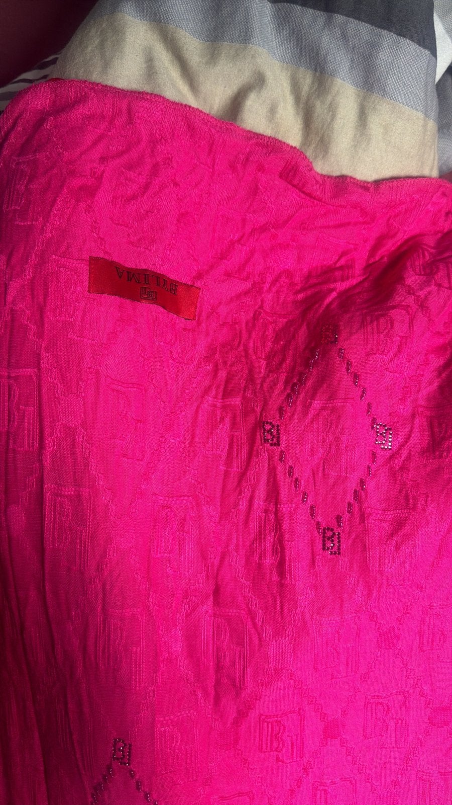 BYLIMA Roze Sjaal met Strass Details, Kleding | Dames, Ophalen of Verzenden, Zo goed als nieuw