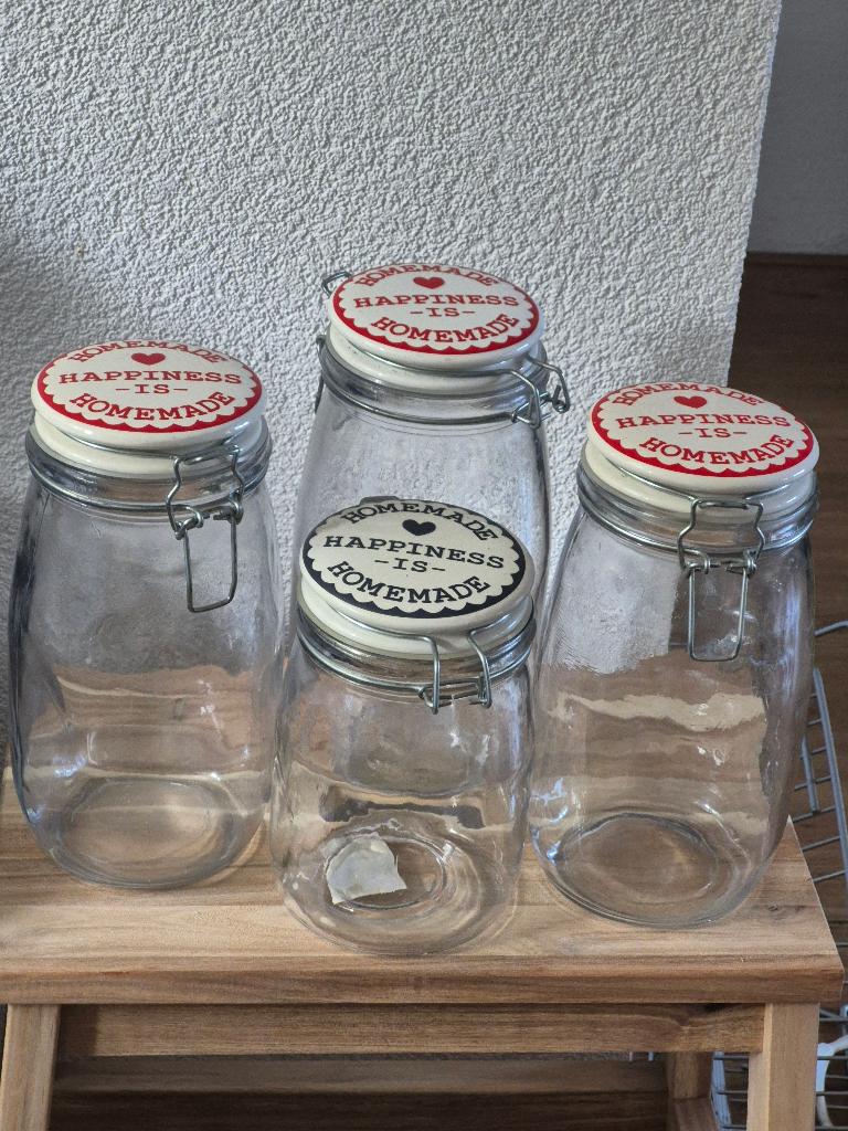 Glazen voorraad potten, Ophalen, Zo goed als nieuw, Glas, Pot, Bus of Blik