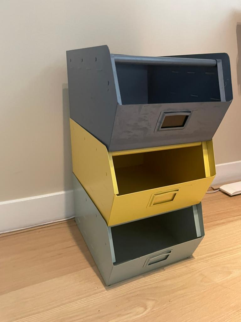 3 Metalen stapelbakken, Ophalen of Verzenden, Overige typen