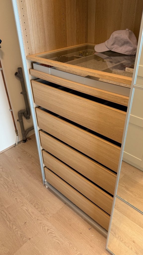 Ikea Pax Komplement Lade 75cm breed 58cm diep 3x eiken, Ophalen, 50 tot 100 cm, Zo goed als nieuw, Minder dan 100 cm