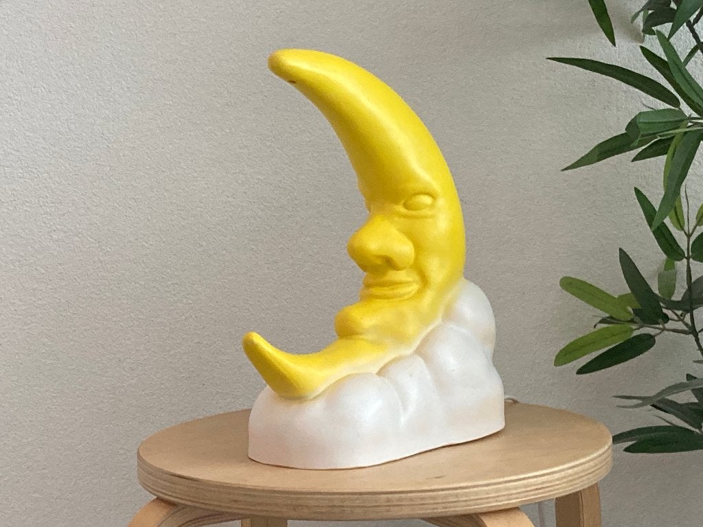 Heico, "Halve maan op wolk" kinderlamp, jaren 80, Kinderen en Baby's, Kinderkamer | Inrichting en Decoratie, Gebruikt, Geel, Ophalen of Verzenden