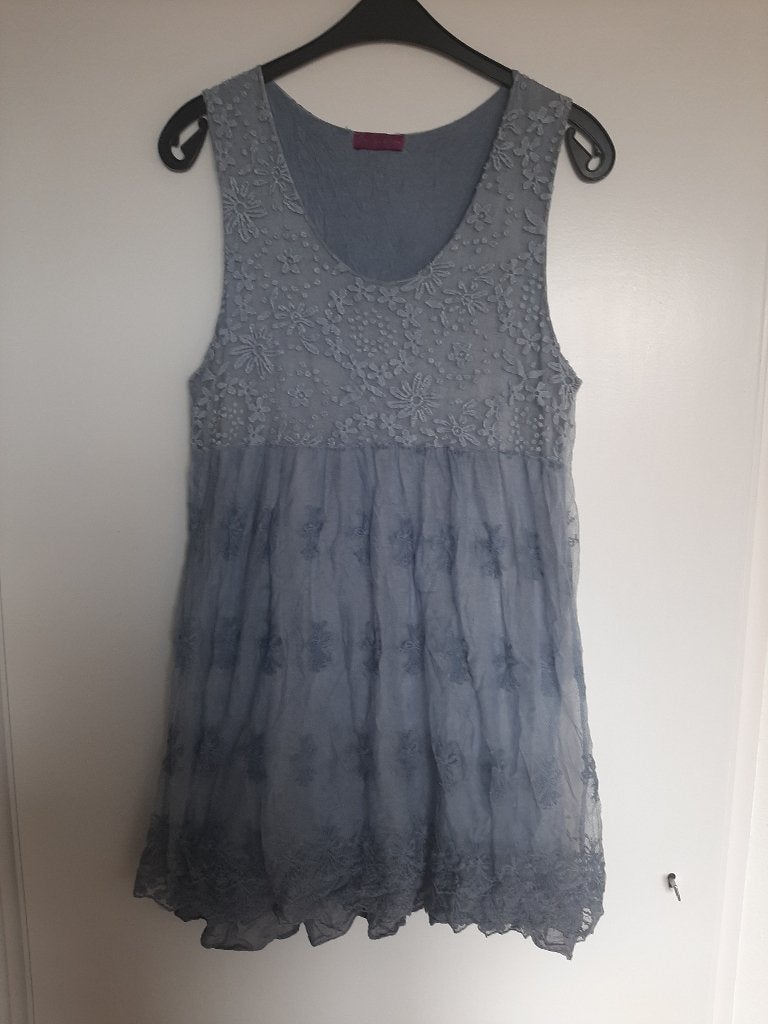 Blauw zomerjurkje, Kleding | Dames, Jurken, Blauw, Maat 42/44 (L), Ophalen of Verzenden, Knielengte
