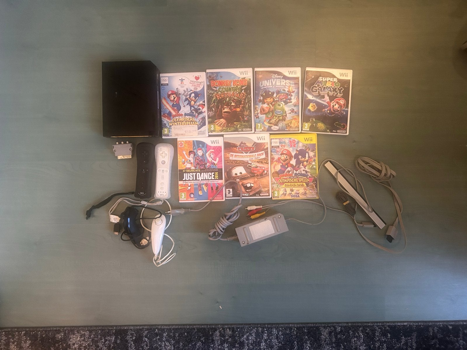 Wii console met 2 controllers, Motion Plus en 7 games, Ophalen of Verzenden, Gebruikt, Met 2 controllers, Met games