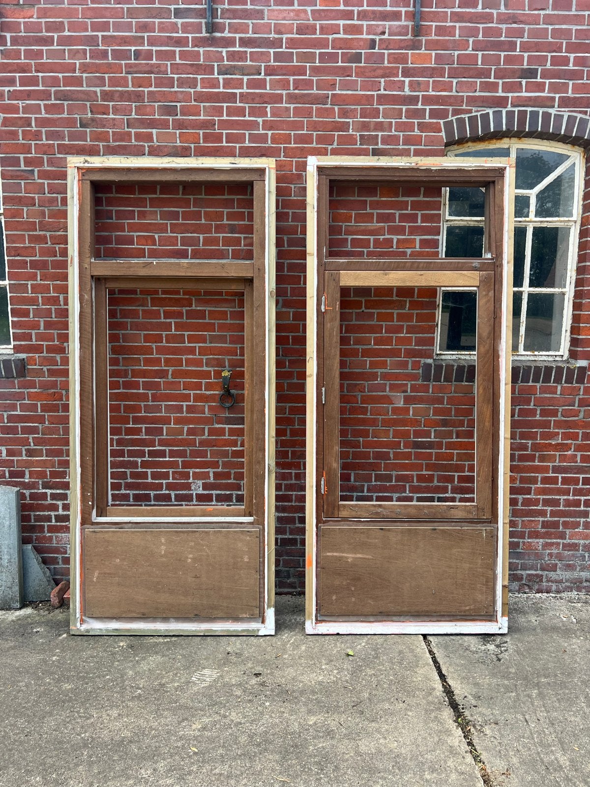Nieuwe hardhouten kozijnen zonder glas (2 stuks), Ophalen, 80 tot 100 cm, 215 cm of meer, Nieuw