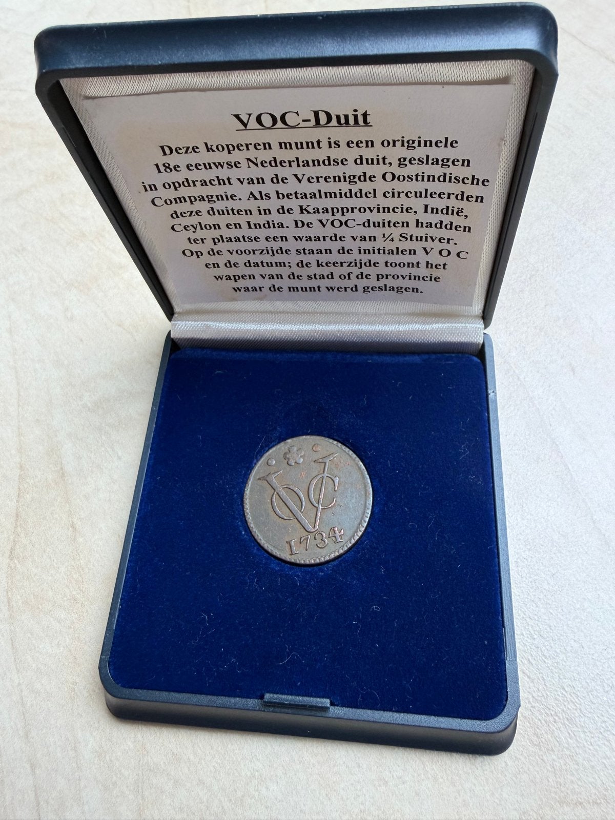 VOC-Duit 1734 - Originele 18e-eeuwse Nederlandse munt, Postzegels en Munten, Ophalen of Verzenden, Vóór koninkrijk, Overige waardes