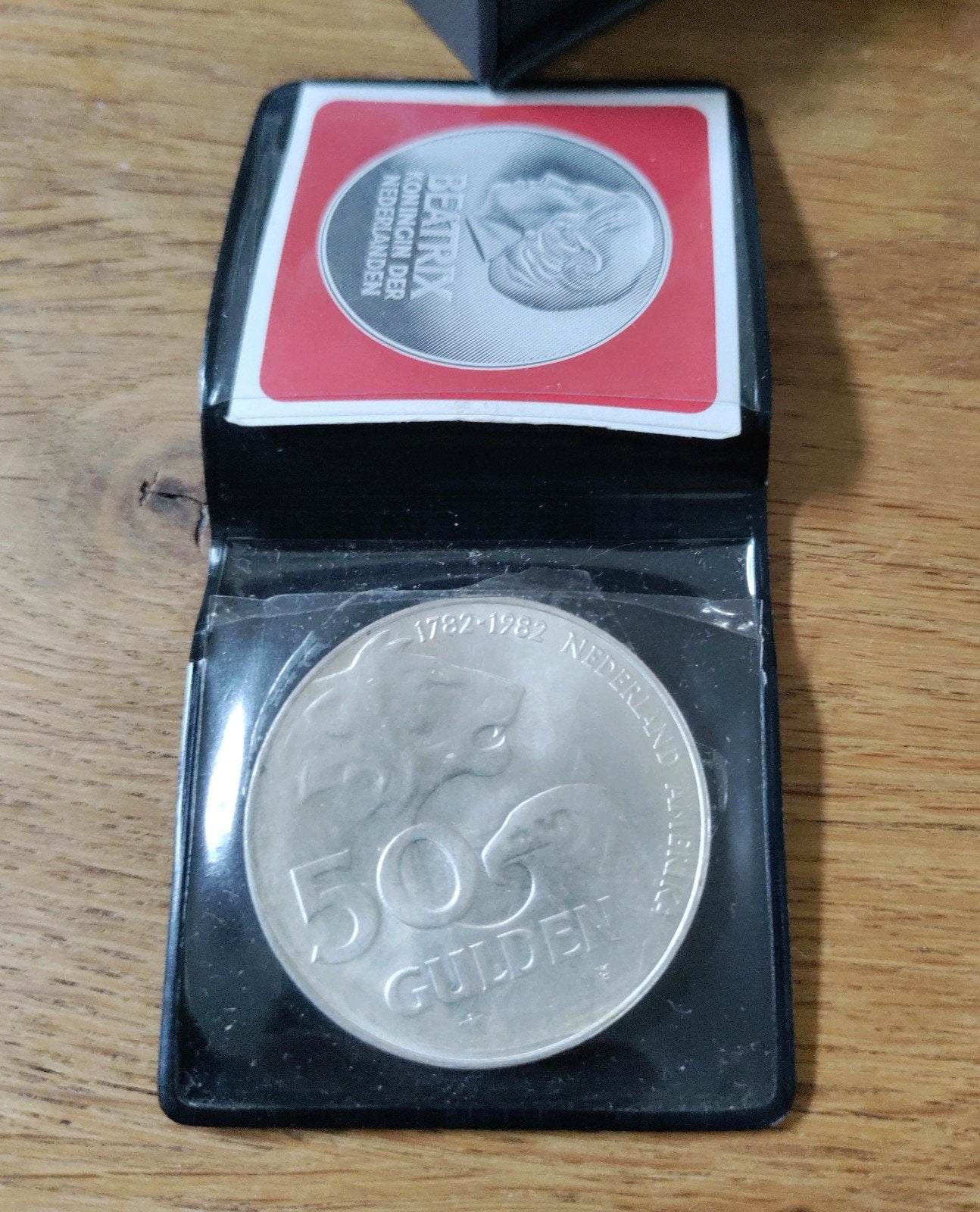 Zilveren 50 Gulden Munt 1982 - Beatrix Nederland-Amerika, Koningin Beatrix, Zilver, Ophalen of Verzenden, Losse munt