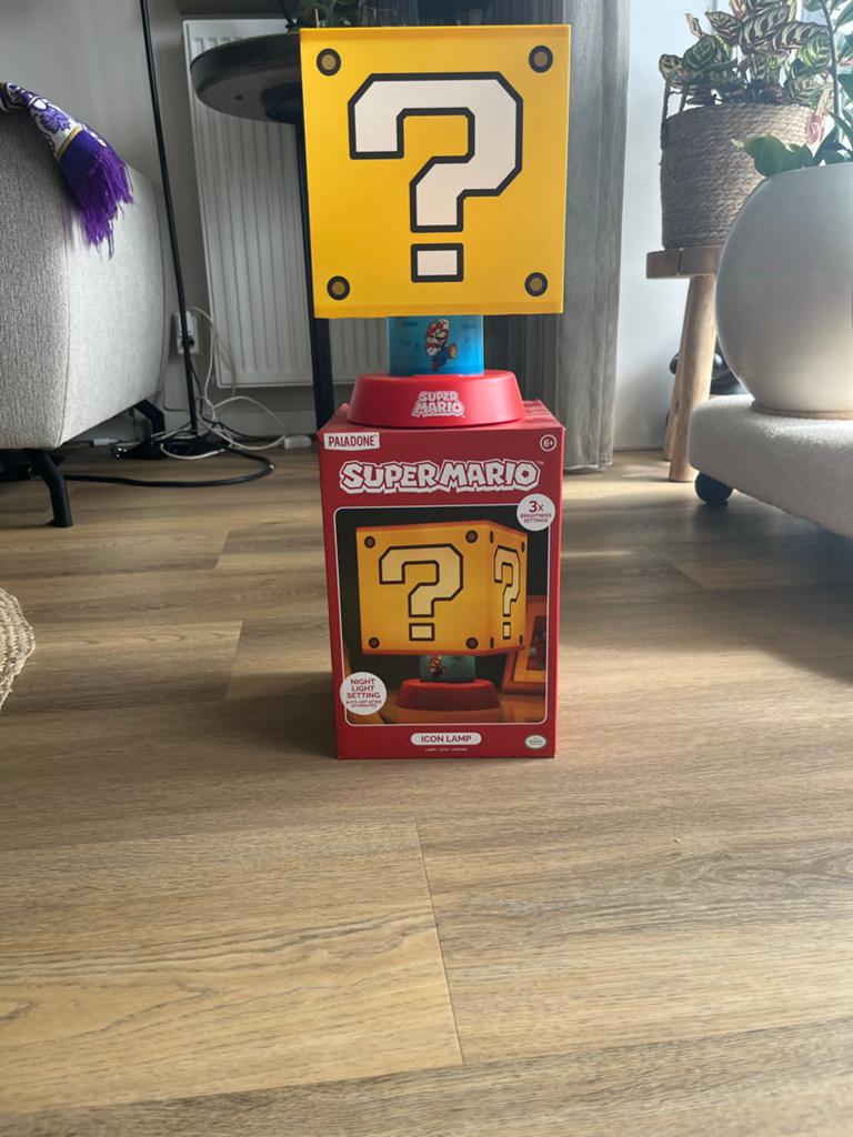 Super Mario Vraagteken Blok Lamp - Nieuw in doos, Meerkleurig, Overige stijlen, Nieuw, Kunststof