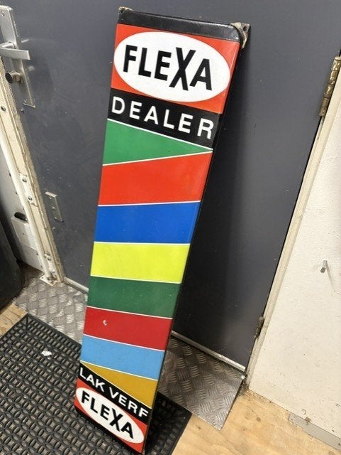 emaille bord Flexa verf, Ophalen, Reclamebord, Gebruikt, Info@aksanobel.nl