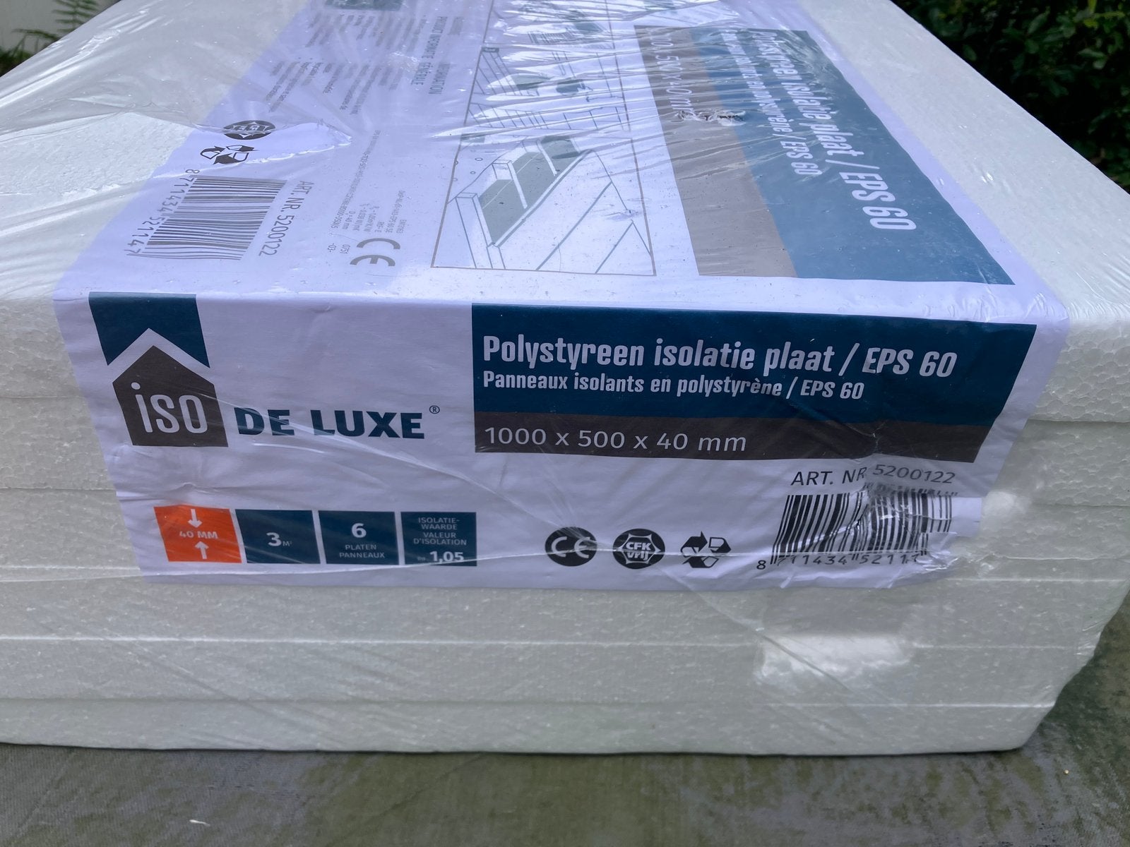 6 isolatieplaten, Ophalen, Zo goed als nieuw, Piepschuim (Tempex), 15 m² of meer