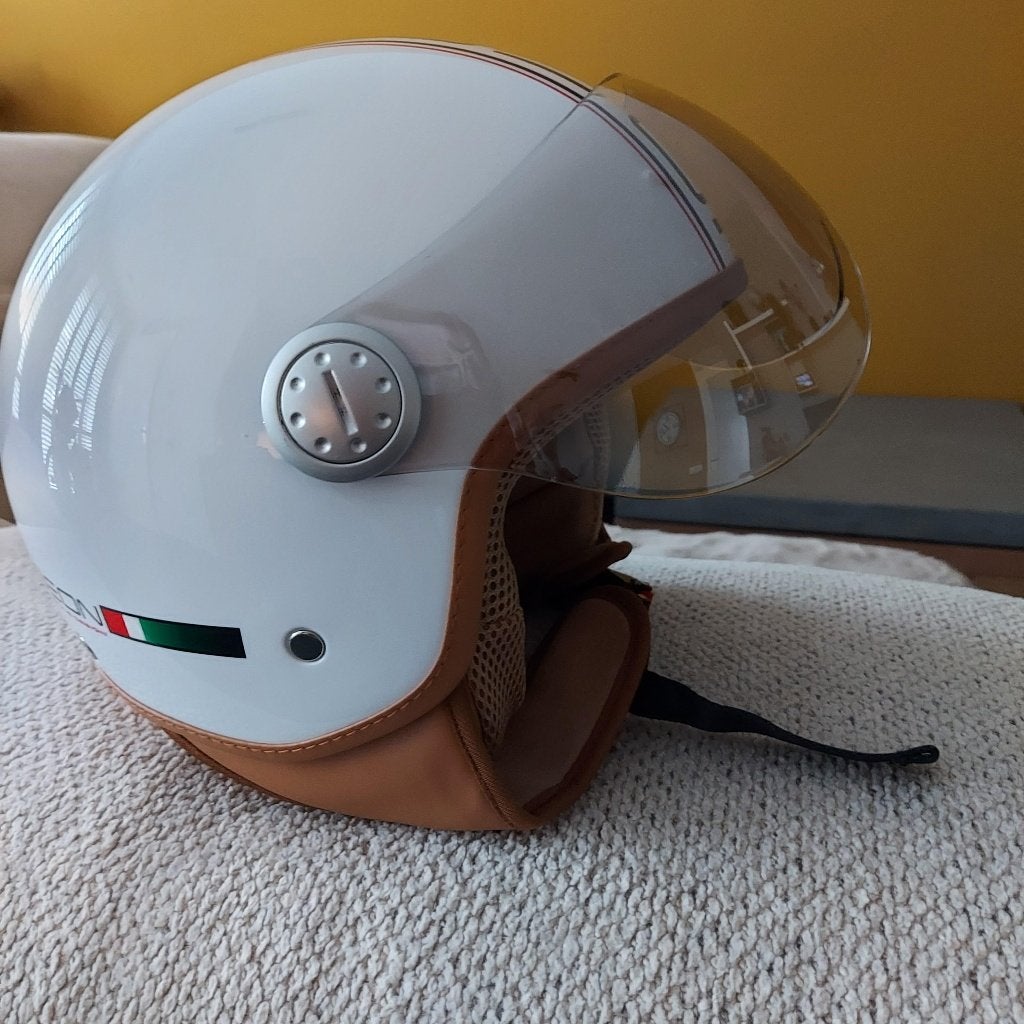 BEON Luxe WIT. Scooterhelm met vizier. xxl, Fietsen en Brommers, Ophalen of Verzenden, Zo goed als nieuw, Extra large of groter