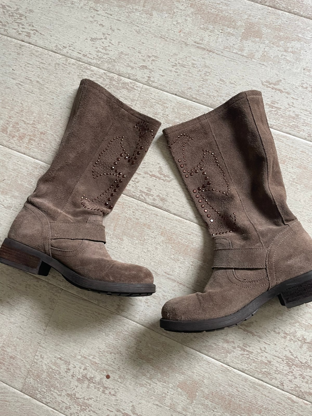 Suède bikerboots Le Ballon - Maat 37, Bruin, Lage of Enkellaarzen, Ophalen of Verzenden, Gedragen