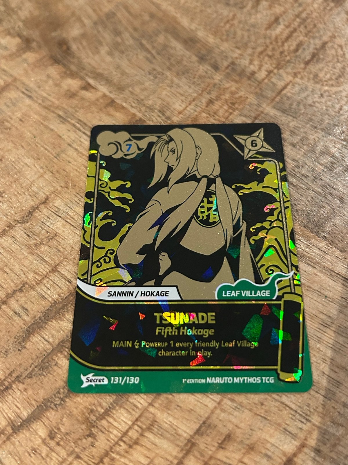Naruto Tsunade 131/130 1st edition Secret Rare Foil, Ophalen of Verzenden, Zo goed als nieuw, Losse kaart, Foil