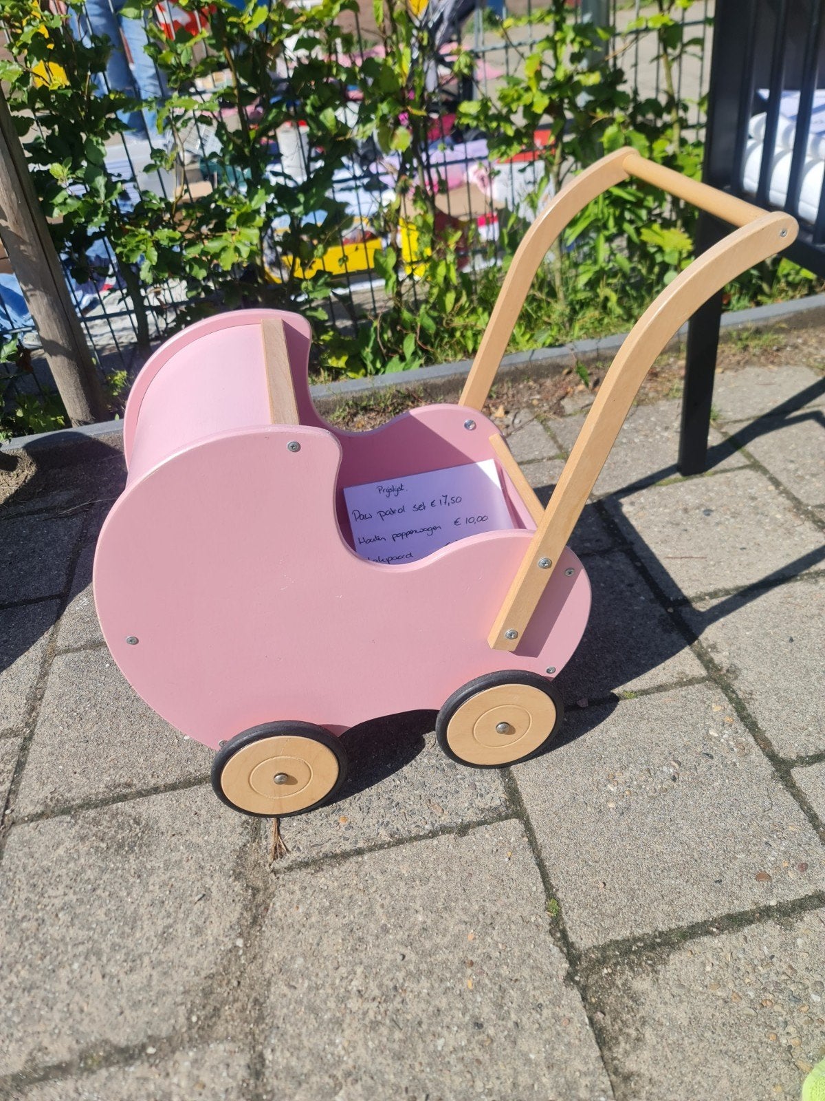 Prachtige houten poppenwagen - ideaal voor eerste stapjes, Ophalen