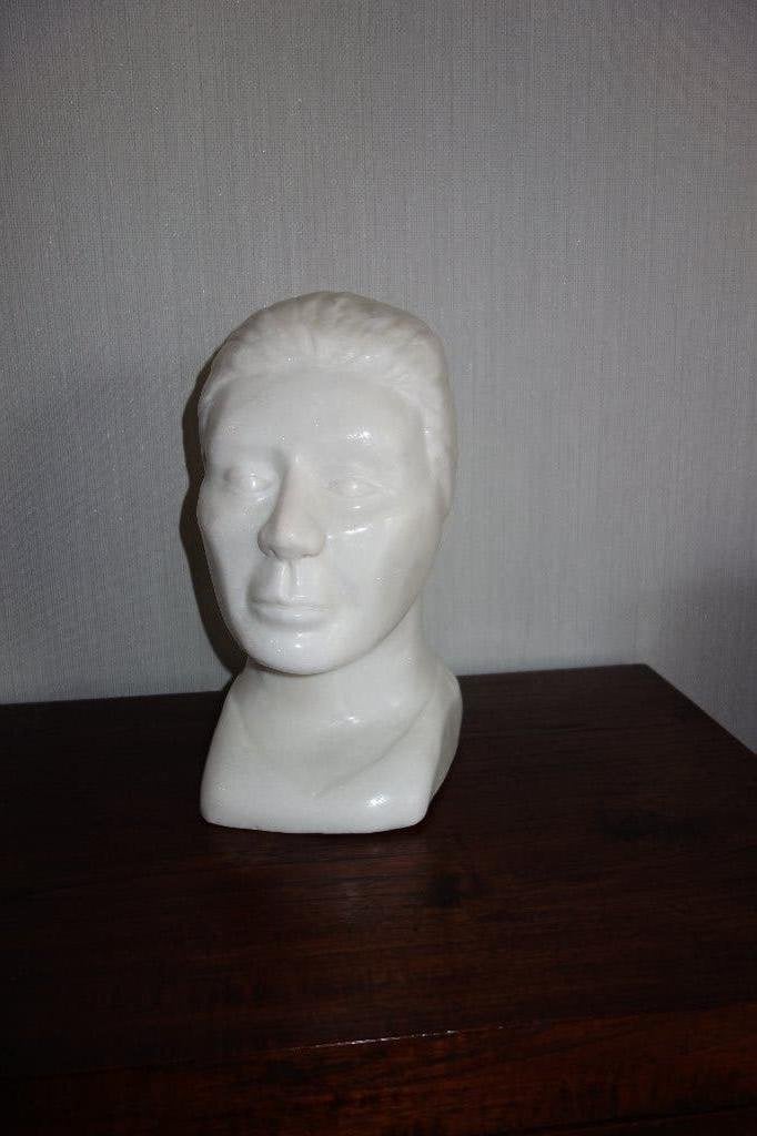 Borstbeeld marmer vrouw kunst, Antiek en Kunst, Ophalen of Verzenden, Beeld, Natuurlijk materiaal