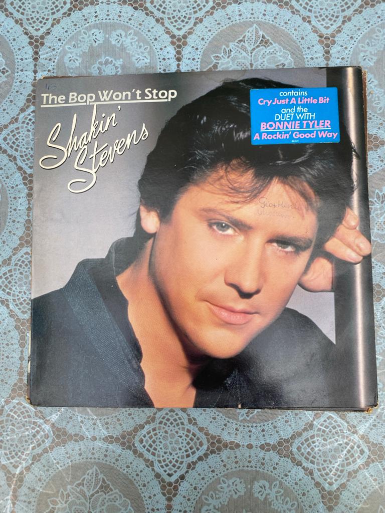 Shakin' Stevens - The Bop Won't Stop LP (1983), Verzamelen, Muziek, Artiesten en Beroemdheden, Ophalen of Verzenden, Gebruikt