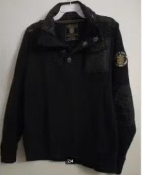 NIEUW dikke gebreide trui polo kraag TWINLIFE zwart L, Ophalen of Verzenden, Nieuw, Maat 52/54 (L), Zwart