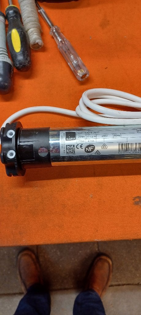 Simu (SOMFY) nieuwe motor, 200 cm of meer, Minder dan 100 cm, Wit, Nieuw