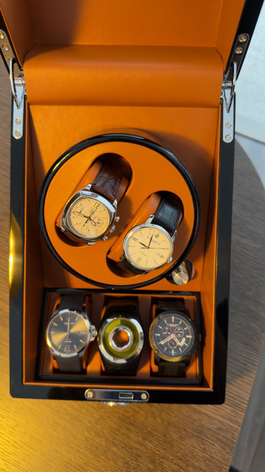 Luxe Horlogebox met Watch Winder en Opbergruimte, Sieraden, Tassen en Uiterlijk, Horloges | Heren, Ophalen, Nieuw, Overige merken