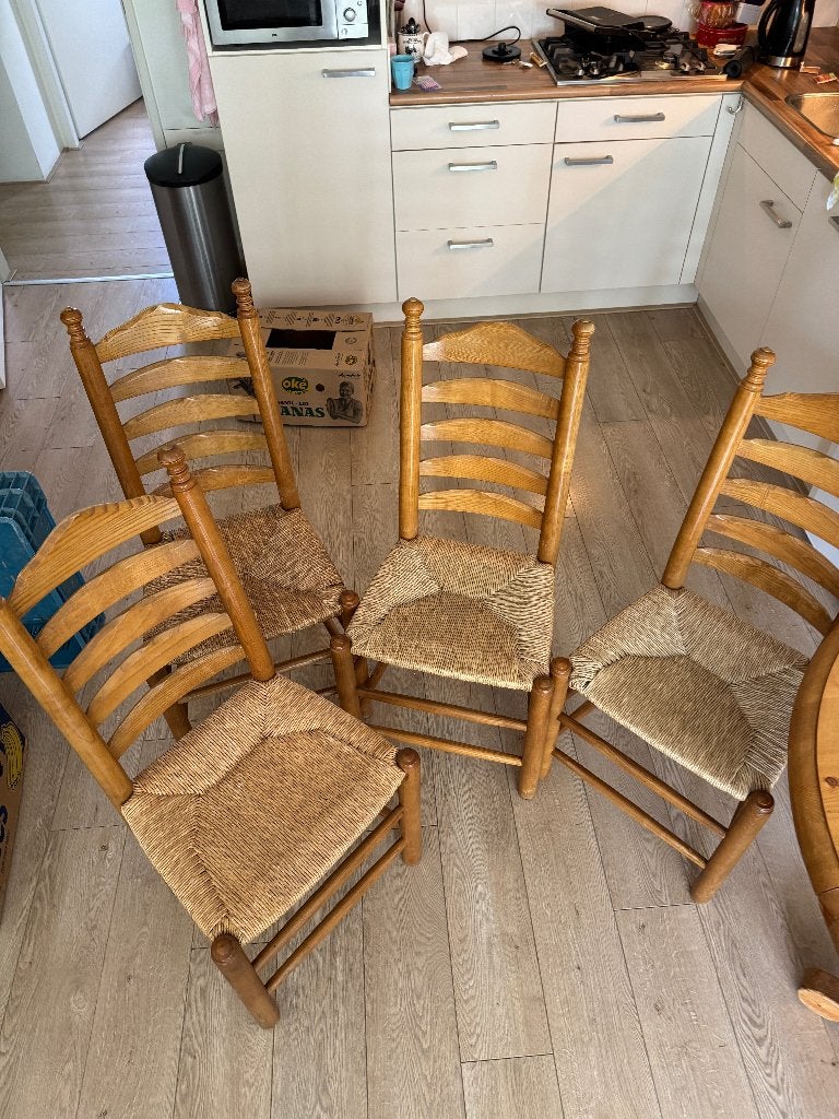 eetkamer stoelen, Huis en Inrichting, Stoelen, Ophalen, Gebruikt, Bruin, Grootmoederstijd