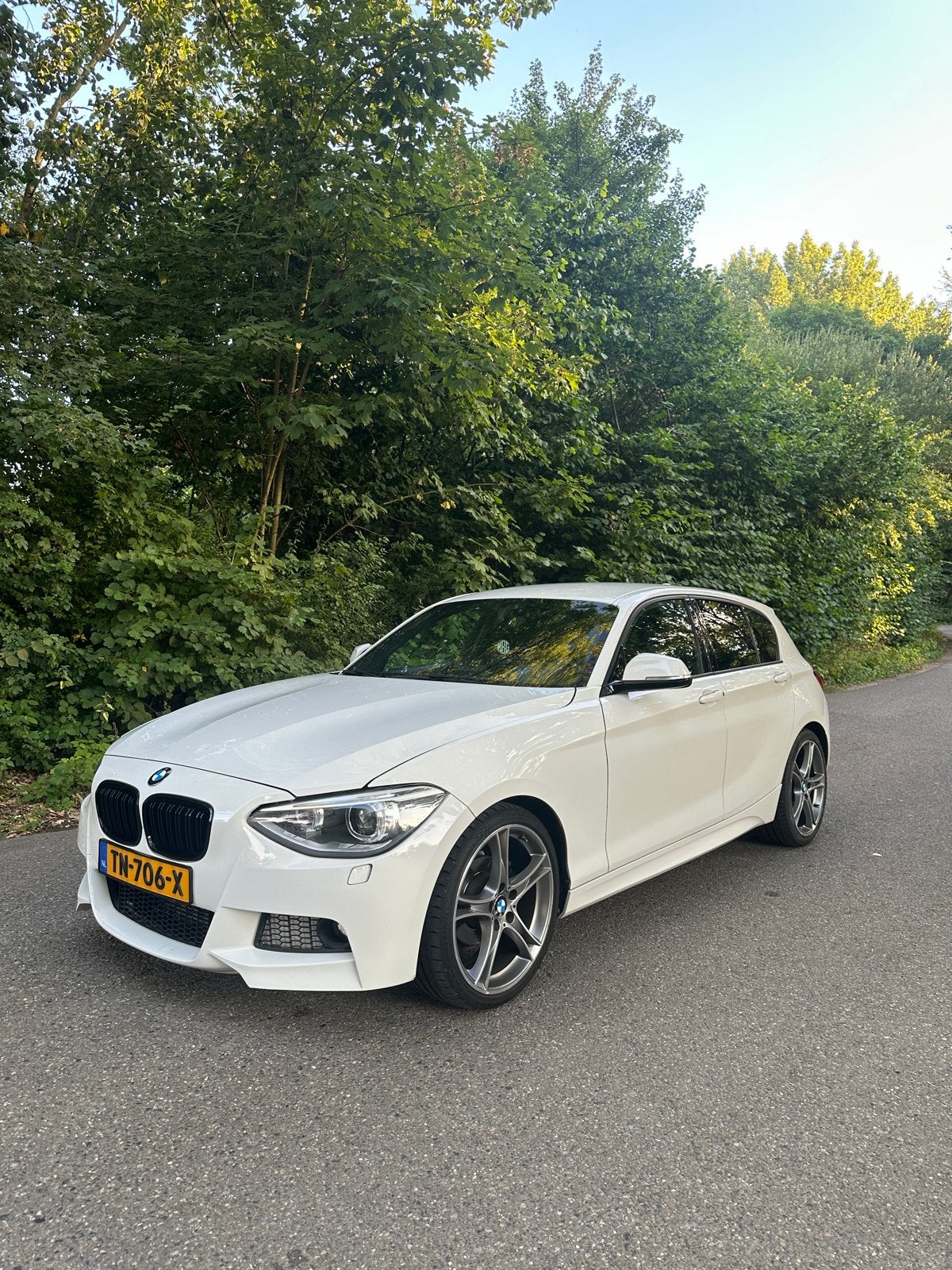 BMW 1-Serie 116i 136PK 5D 2015 Wit, Auto's, 1-Serie, Zwart, 4 cilinders, Alcantara