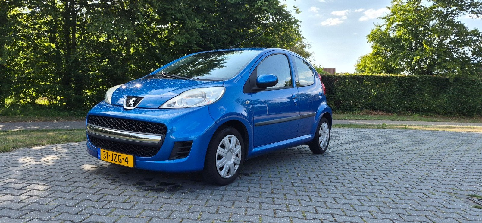 Peugeot 107 5DR 2009 Blauw met nieuwe APK, Voorwielaandrijving, Stof, 68 pk, Origineel Nederlands