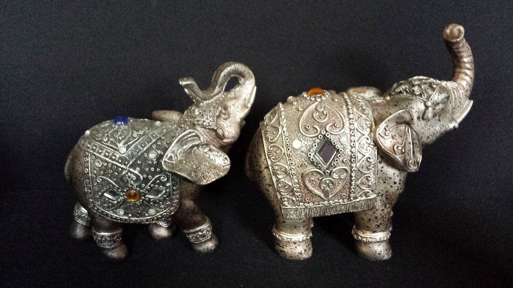 SET Beeldjes <> Olifant KOE met KALF <> Symbool voor GELUK, Ophalen of Verzenden, Nieuw, Dier
