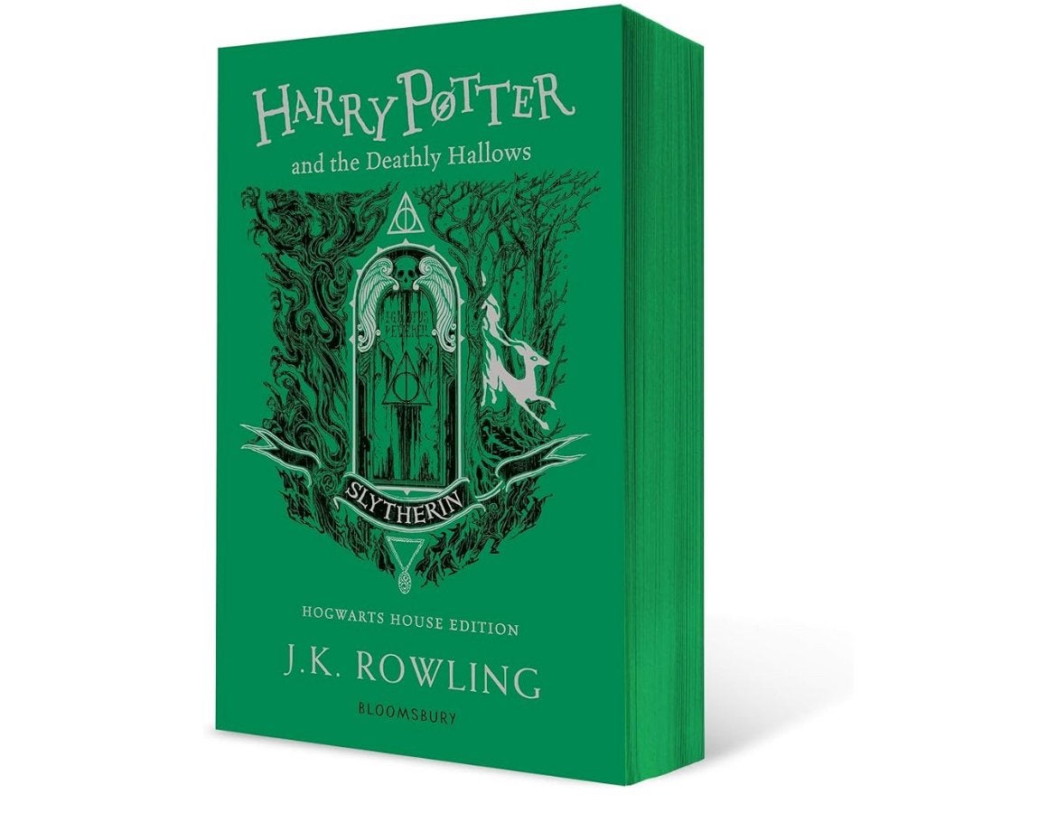 GEZOCHT: Harry Potter and the deadly hallows slytherin, Verzamelen, Harry Potter, Verzenden, Zo goed als nieuw, Boek of Poster