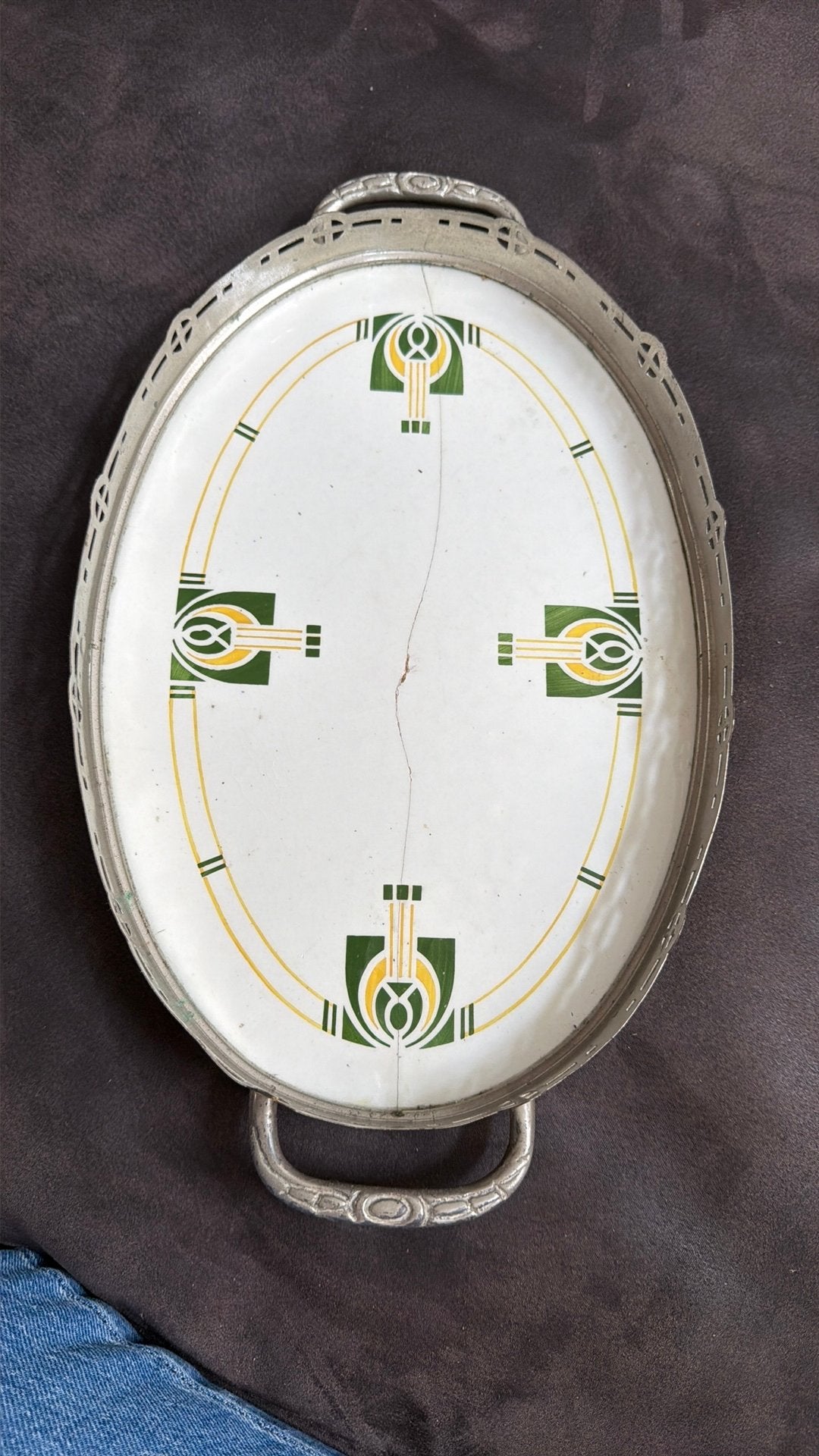 Art Deco Dienblad Chris van der Hoef Gebrüder Mehner ca 1920, Ophalen of Verzenden