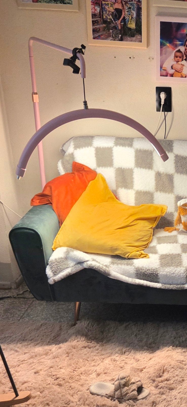 Roze PMU Wimper lamp met Kleuraanpassing & Telefoonhou, Huis en Inrichting, Ophalen