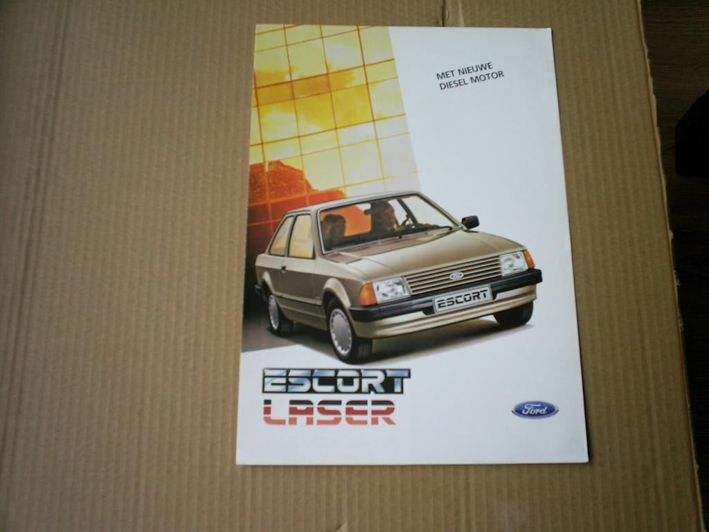 Ford Escort Laser met nieuwe dieselmotor 8 / 1984 4 pag., Verzenden, Zo goed als nieuw, Ford