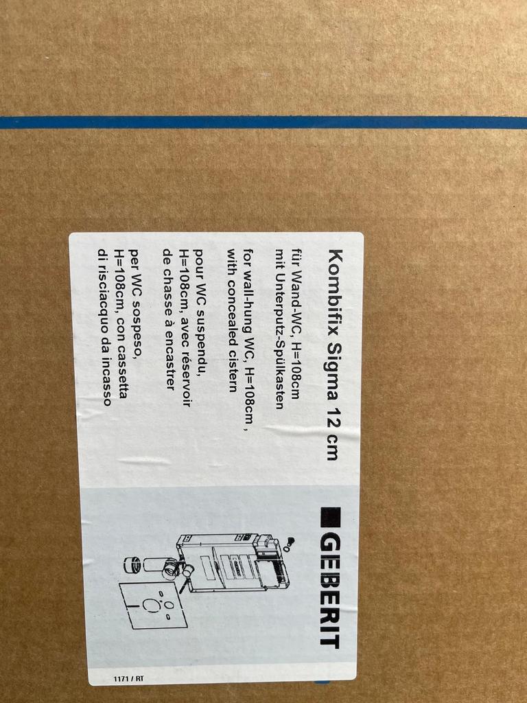 Geberit Kombifix Sigma 12 cm inbouwreservoir - Nieuw!, Ophalen, Nieuw, Toilet