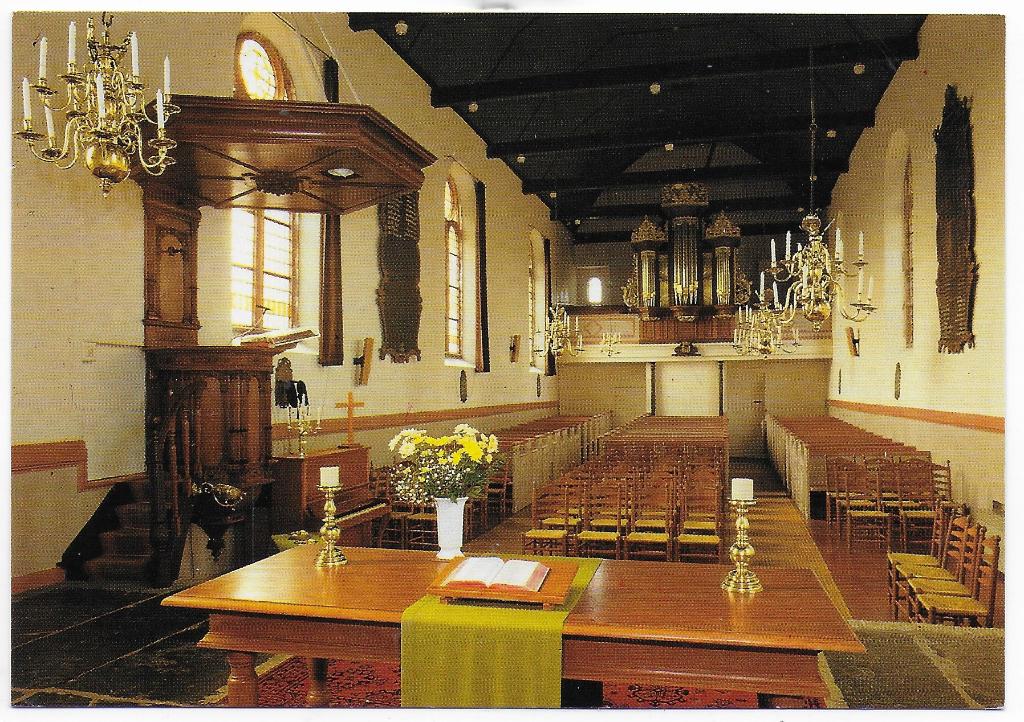 Hindeloopen Interieur Ned Herv Kerk Ansichtkaart ( B8192 ), Ophalen of Verzenden, 1980 tot heden, Ongelopen, Noord-Brabant