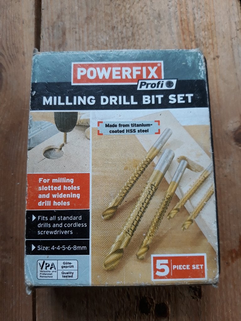 POWERFIX Profi Milling Drill Bit Set - 5-delig - NIEUW-, Ophalen of Verzenden, Nieuw, Bitset, Overige merken