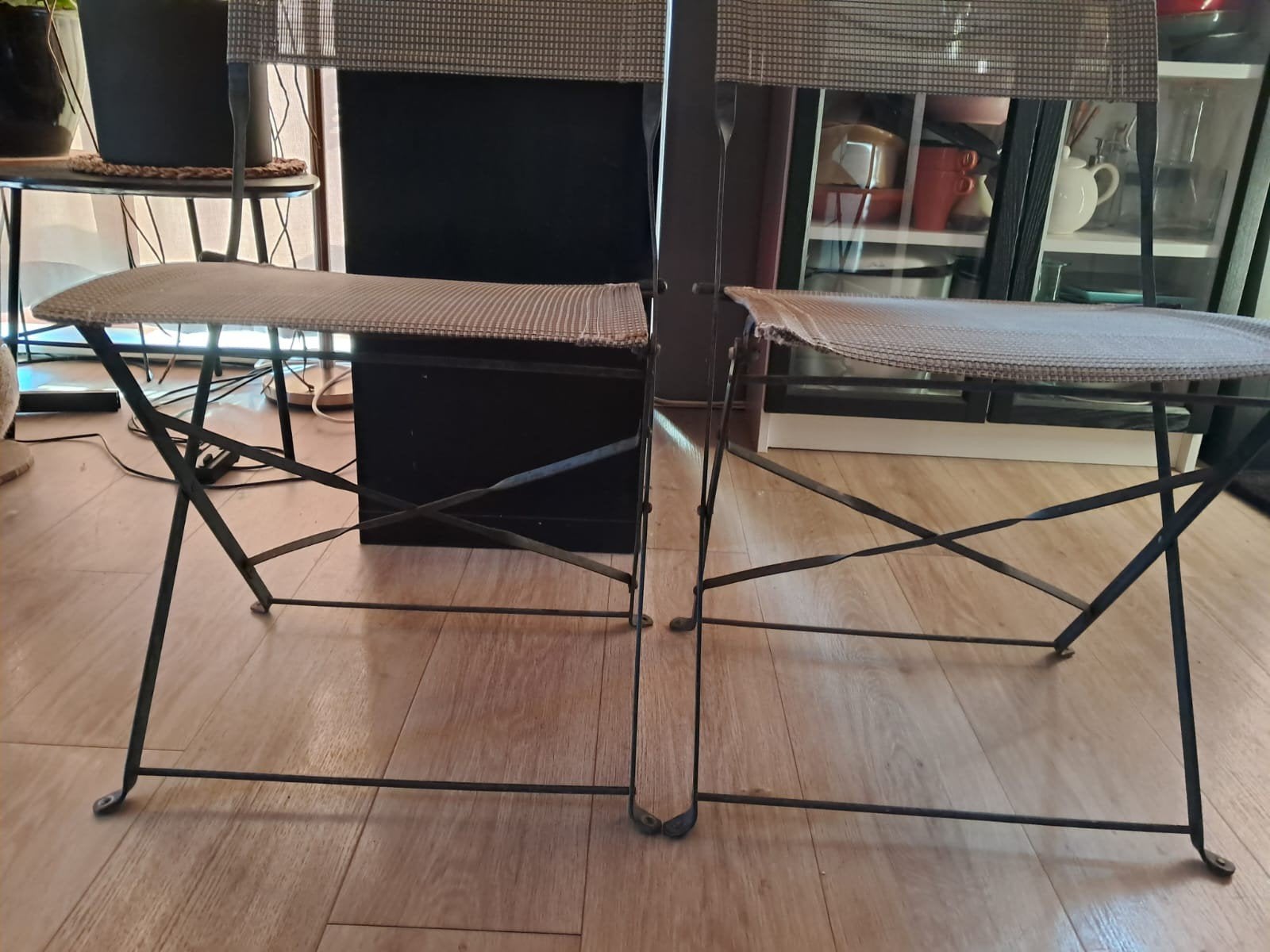 2x Opvouwbare stoelen - Ideaal voor balkon of tuin, Ophalen, Gebruikt, Twee, Modern, Praktisch