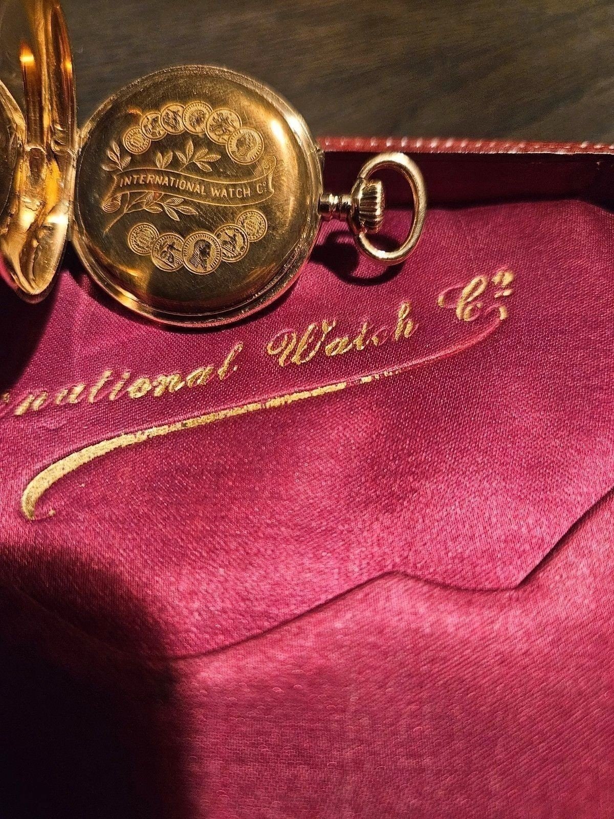 IWC Zakhorloge 14K Goud met Originele Doos, Overige merken, Zakhorloge, Ophalen of Verzenden, Goud