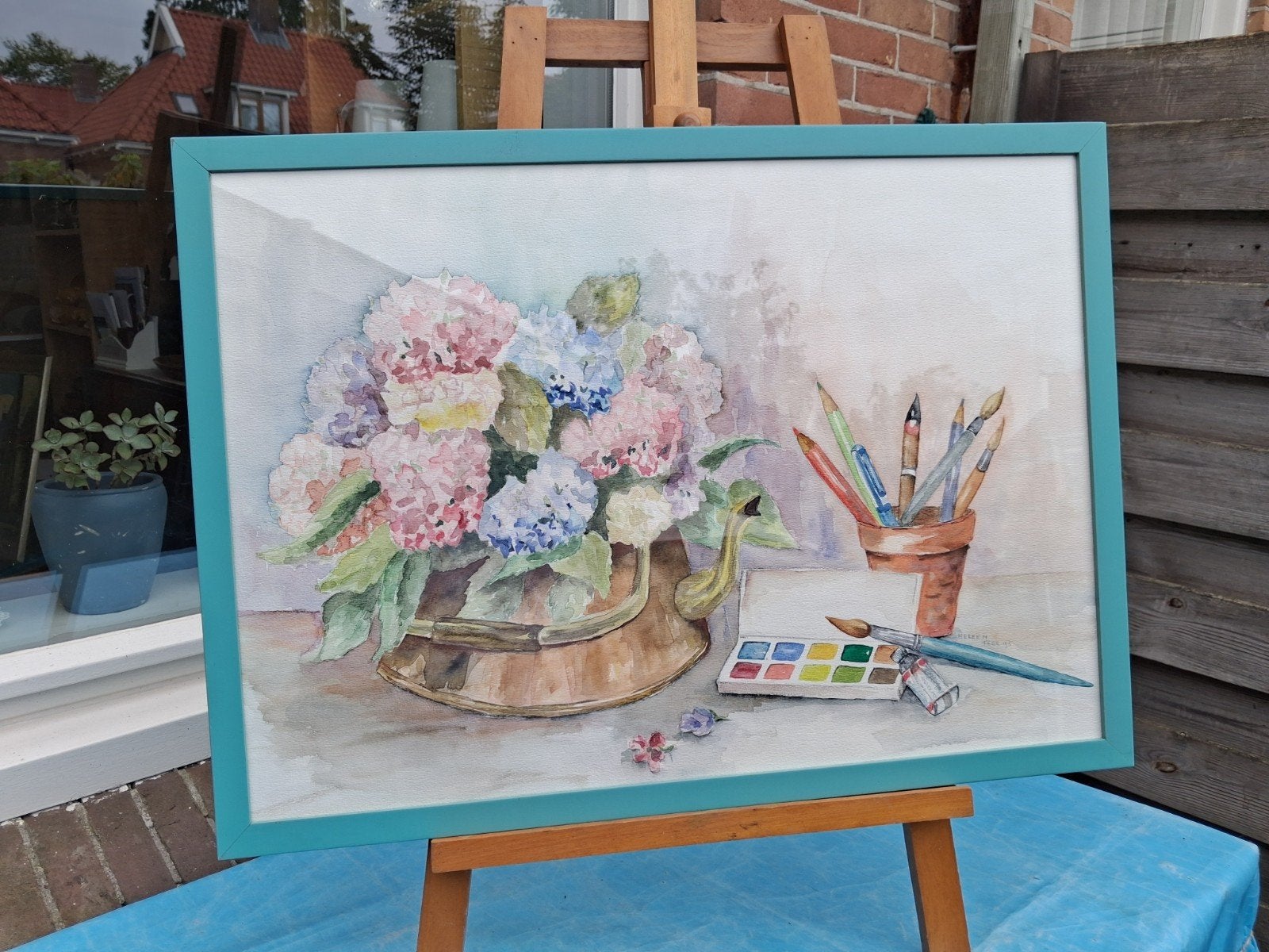 Schilderij # Aquarel stilleven, Ophalen, Zo goed als nieuw, 50 tot 75 cm, Schilderij